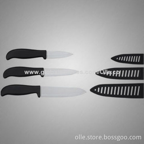 Stainless Steel Handle Ceramic Knife Set